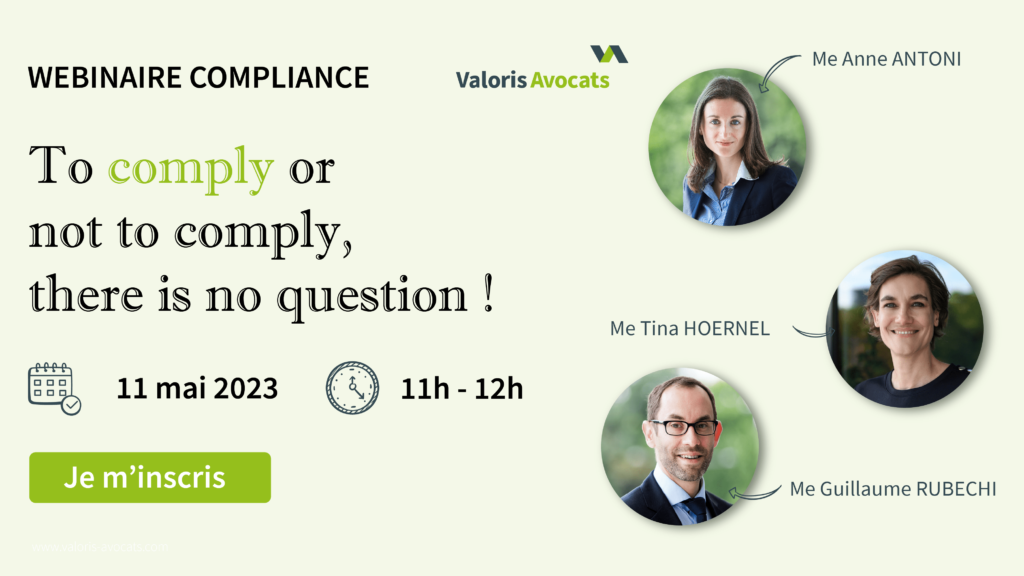 Webinaire Compliance - Valoris Avocats